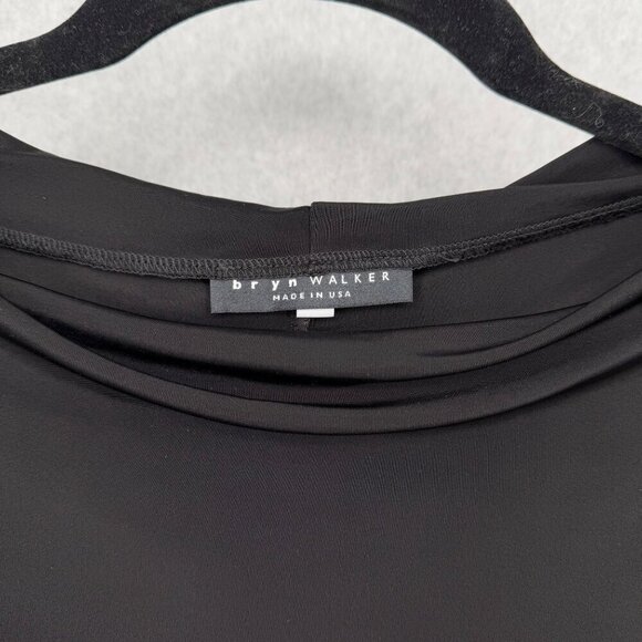 Bryn Walker Oversized Tunic Dress Size M Black Stretch Lagenlook Neutral Stretch - Picture 4 of 12